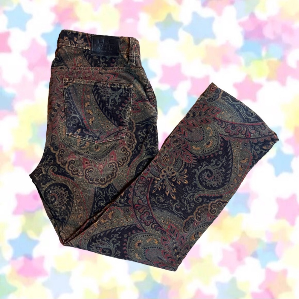 Ralph Lauren Paisley Print Corduroy Pants